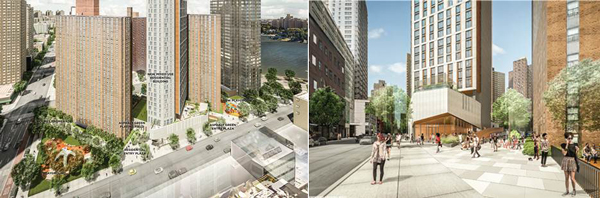 Renderings of the 330-unit mixed-income Building On East 92nd Street