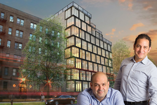 From left: Rendering of 88-92 Linden Boulevard, Assaf Fitoussi and Boaz Gilad