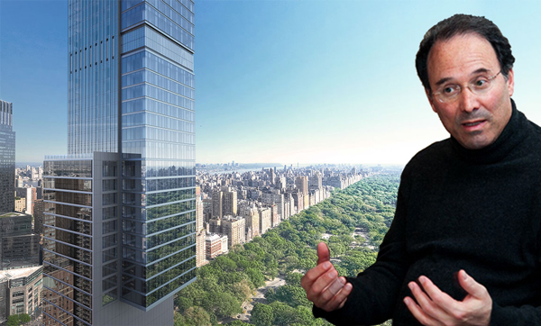 Rendering of Extell's Central Park Tower and Gary Barnett