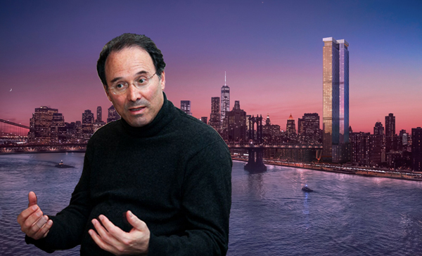 Gary Barnett and a rendering of One Manhattan Square