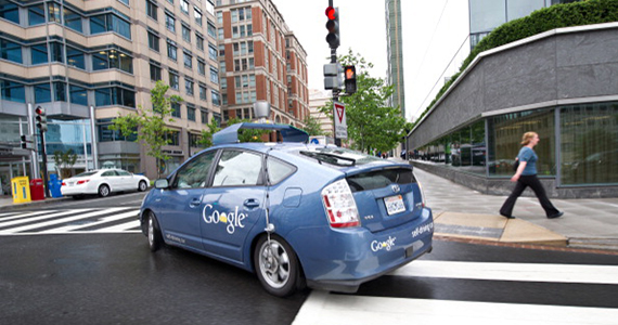 Google's self-driving car in Washington D.C. (Getty Images)