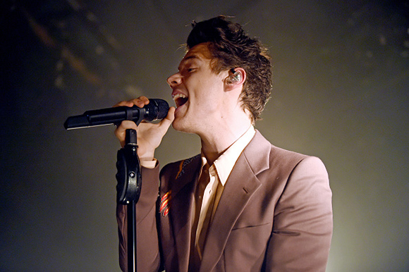 Harry Styles performs at The Roxy Theatre in West Hollywood (Credit: Getty)