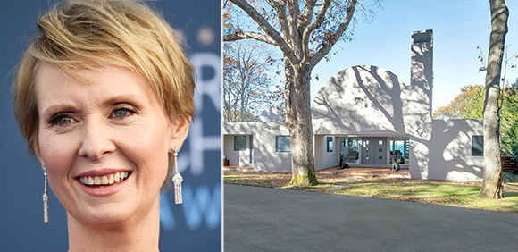 Cynthia Nixon and B. Smith's home at 18 Soundview Drive (Credit: Getty, Corcoran)