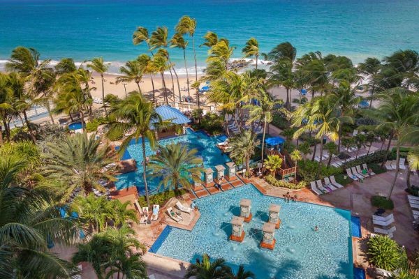 Swimming pools at the San Juan Marriott Resort &amp; Stellaris Casino