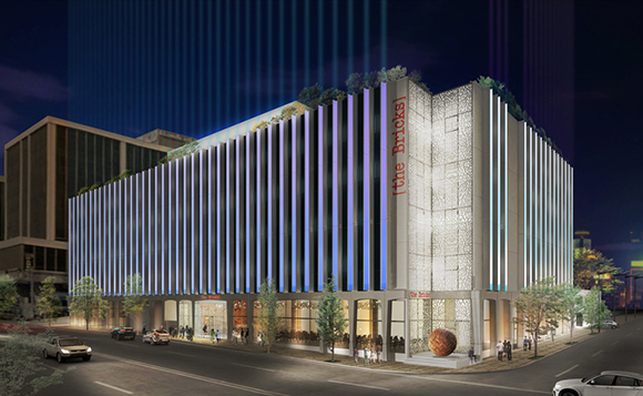 Rendering of the hotel at 1543 W. Olympic Boulevard (Credit: Corbel Architects)