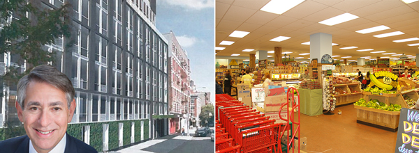 Richard Kessler, a rendering of 432-438 East 14th Street and the Trader Joe's in Union Square