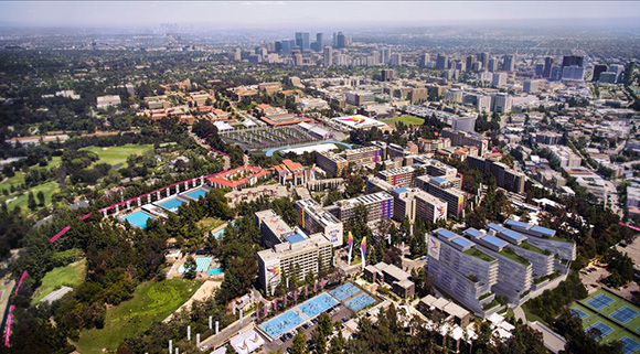 Rendering of UCLA as Olympic Village (Credit: LA 2014 via Curbed)