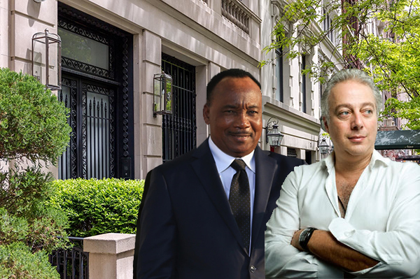 <em>5 East 80th Street (inset from left: President Issoufou Mahamadou and Aby Rosen) (credit: Getty)</em>