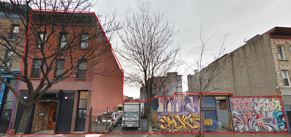 The development site on Bedford Avenue in South Williamsburg (Credit: Google Maps)