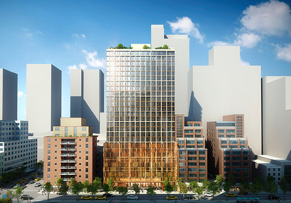 Rendering of 351 West 38th Street (credit: Marvel Architects)