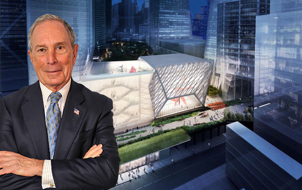 Michael Bloomberg donated and rendering of the Shed (Credit: Getty Images and Diller Scofidio + Renfro)