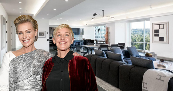 Portia de Rossi, Ellen DeGeneres and 1200 Club View condo (Getty Images/MLS)