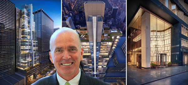 MRP's Managing Principal Robert Murphy and renderings of 135 West 52nd Street (Credit: Williams New York)