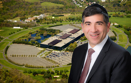 Somerset Development's Ralph Zucker and the Bell Labs site in Holmdel, New Jersey.