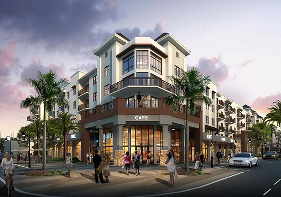 Rendering of Atlantico at Palmetto Bay, a project planned for the village's downtown