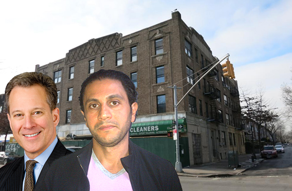 From left: AG Eric Schneiderman, Daniel Melamed and 1578 Union Street in Brooklyn