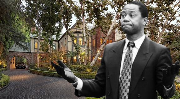 Cuba Gooding Jr. as OJ Simpson and the home on Woodland Drive (Credit: Inset courtesy of 20th Century Fox, Zillow)