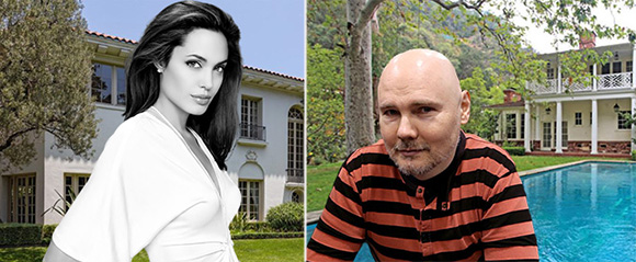 Angelina Jolie and the mansion on De Mille Drive, Billy Corgan and his North Beverly Drive home
