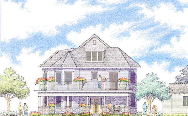 Rendering of the project at 7306 Comstock Avenue (Credit: Heritage Housing Partners)