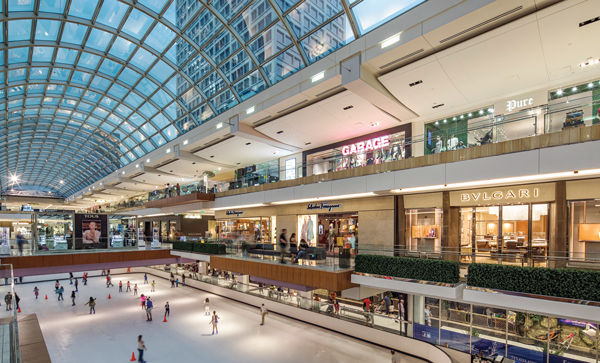 Adding entertainment, like the ice rink at Simon’s Galleria in Houston, is one way malls are attracting customers.