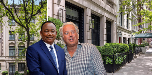 From left: 5 East 80th Street, President of Niger Mahamadou Issoufou and Aby Rosen (Credit: Getty Images)