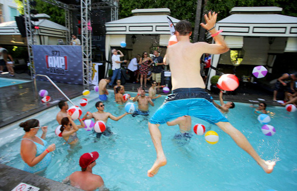 Pool party at the Viceroy in Santa Monica (Credit: Getty)