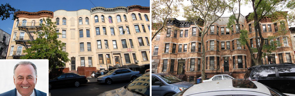 From left: 517 49th Street and 565 56th Street in Sunset Park (inset: Stephen Siegel) 