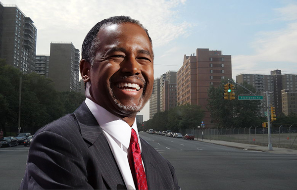Starrett City and Ben Carson (Credit: Getty Images)