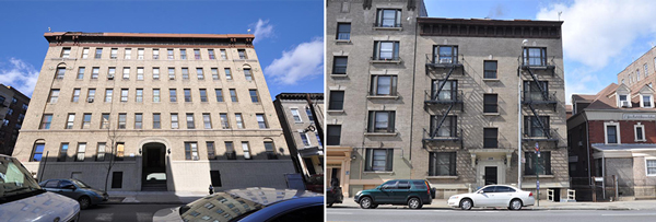From left: 41 West 184th Street and 2291 University Avenue