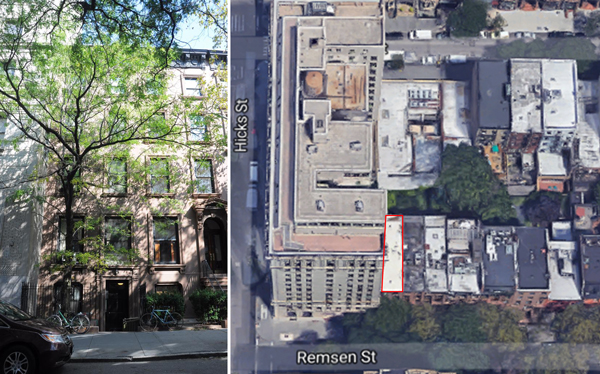 Current site at 67 Remsen Street in Brooklyn Heights(Credit: Google Maps)