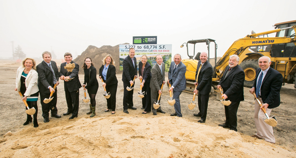 In May, executives from Rechler Equity Partners and town officials broke ground for Hampton Business Park’s second building.