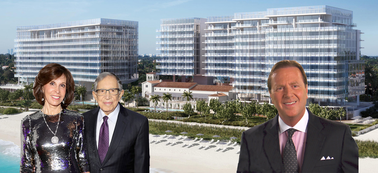 Four Seasons Residences at The Surf Club, Beth and Ronald Dozoretz (Credit: Getty Images) and Alan Greenberg