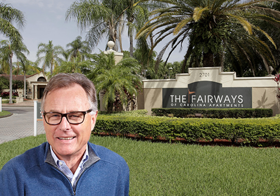 The Fairways of Carolina Apartments (Inset: Fairfield Residential CEO Greg Pinkalla)