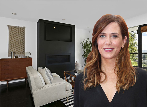 Kristen Wiig and her Los Angeles home (credit: Eva Rinaldi via Wikimedia, and Zillow)