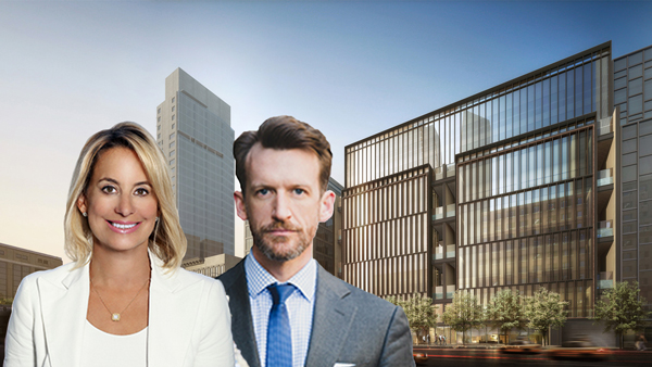 From left: Rendering of Soori High Line, Compass’ Toni Haber and James Morgan