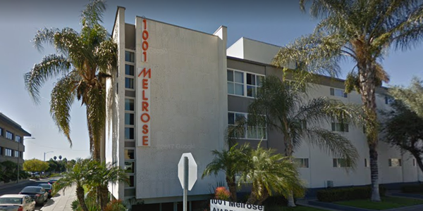 The 63-unit apartment complex named 1001 Melrose on 303 W Glenoaks Blvd. (credit: Google Maps)