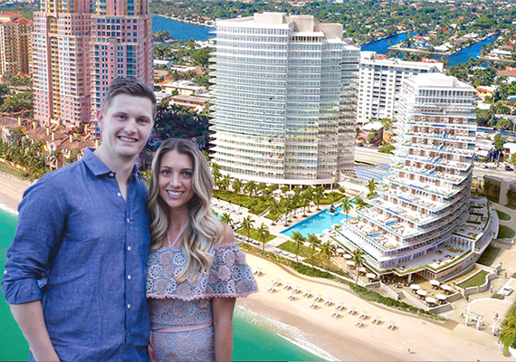Auberge Beach Residences and Spa Inset: Jacob Trouba and his girlfriend Kelly Tyson