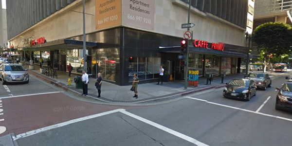 Caffe Primo on Flower Street in Downtown Los Angeles (credit: Google Maps)