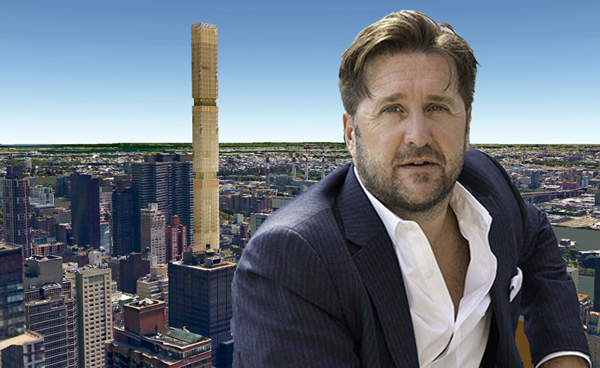 Chris Jones and a rendering of 3 Sutton Place (Credit: Bauhouse Group and CityRealty)