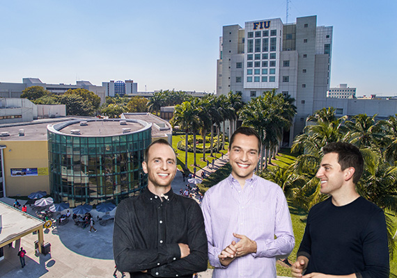 FIU Inset: Airbnb founders Joe Gebbia, Nathan Blecharczyk and Brian Chesky