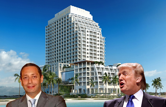 Rendering of the Conrad Fort Lauderdale Beach, Felix Sater and Donald Trump
