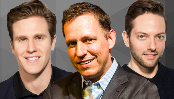 From left: Mike Rudoy, Peter Thiel and Luke Cohler