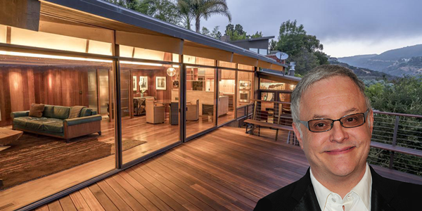 Neal Baer's distinctive house in Brentwood (credit: Getty Images, Keller Williams)