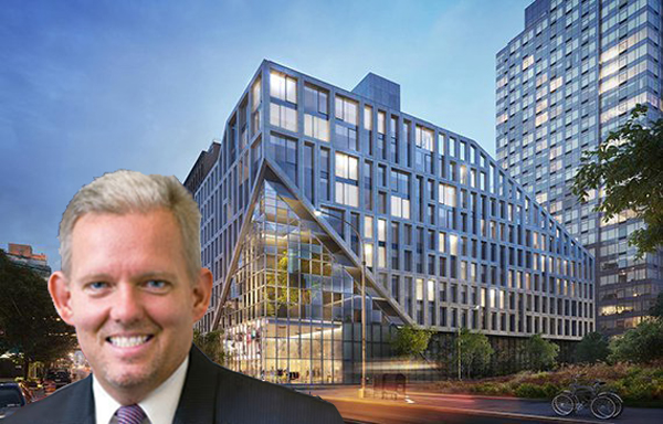 City Council member Jimmy Van Bramer and a rendering of 42-20 27th Street (Credit: ODA New York)