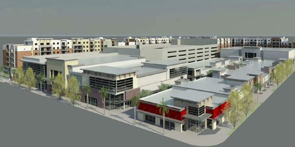 A rendering of the 8.9-acre development at Panorama City (credit: Hochhauser Blatter)