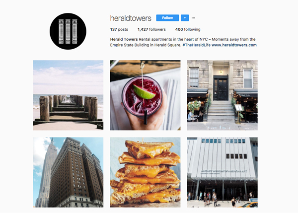 Herald Towers' Instagram page