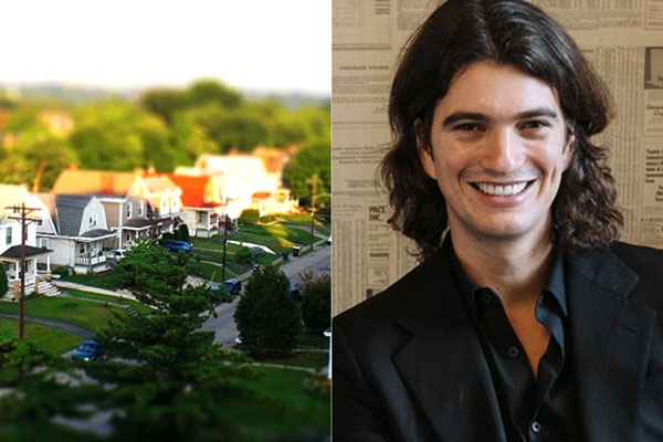 From left: Home sales and WeWork's Adam Neumann