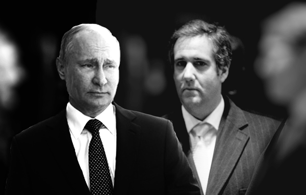 Vladimir Putin and Michael Cohen (Credit: Getty Images)