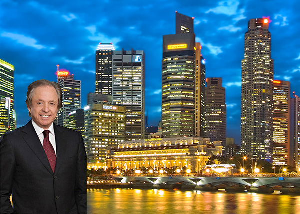 KBS' Peter Bren and Singapore's skyline