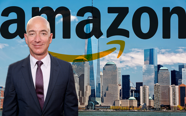 Jeff Bezos and the World Trade Center (Credit: Getty Images)